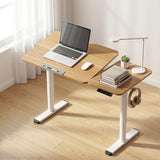 Artiss Electric Standing Desk Height Adjustable Sit Stand Desk Tilting Top