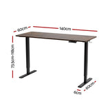 Artiss Standing Desk Height Adjustable 140cm Ergonomic Office Desk Brown