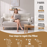 Giselle wedge pillow headboard with non-flattening shredded foam core, perfect for dorm reading or sofa lap desk, 330g corduroy cover, side pockets, Queen