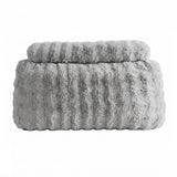 Giselle Wedge Pillow Headboard, Easy Wash Zipper Cover & Anti-Flat Foam, Couch Lumbar Support for Dorm Readers, 340g Faux Rabbit Fur with Dual Pockets, King Single