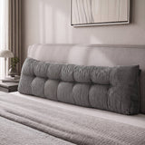 Giselle Headboard Pillow for Sitting in Bed, Upgraded Shredded Foam Reading Wedge Cushion for Lumbar Support, 320g Corduroy Backrest with Side Pockets for Dorm Daybed, King
