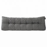 Giselle Headboard Pillow for Sitting in Bed, Upgraded Shredded Foam Reading Wedge Cushion for Lumbar Support, 320g Corduroy Backrest with Side Pockets for Dorm Daybed, King