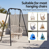 Gardeon Hammock Stand 135cm x180cm Steel Frame for Hanging Chairs Black
