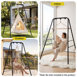 Gardeon Hammock Stand 135cm x180cm Steel Frame for Hanging Chairs Black