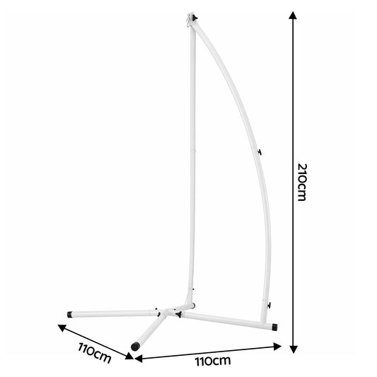 Gardeon Hammock Stand 150kg Capacity White Steel Frame for Hanging Chairs