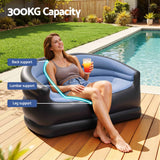 Gardeon Outdoor Air Sofa Inflatable Couch Two-Seater Lounge Chair with Pump Blow Up Couches for Camping