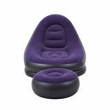 Gardeon Inflatable Chair with Ottoman Air Sofa Blow Up Air Chair for Camping with Pump Purple