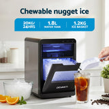 Devanti nugget ice maker 20kg chewable nugget ice self-cleaning countertop