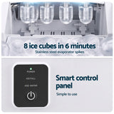 Devanti Ice Maker 11-12kg Portable Bullet Cube Machine White