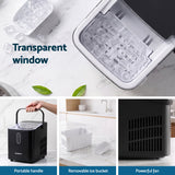Devanti Ice Maker Portable Ice Machine Countertop Bullet Cube 12KG Black