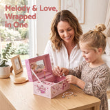 Keezi Kids Jewellery Box Organiser for Girls Kids Music Box Princess Pink