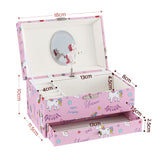 Keezi Kids Jewellery Box Organiser for Girls Kids Music Box with Mirror