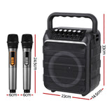 Alpha Portable Karaoke Machine with 2 Wireless Microphones Bluetooth 5.3