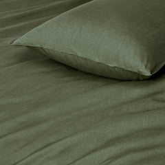 GIOIA CASA VINTAGE WASHED COTTON QUILT COVER SET SINGLE CHARCOAL