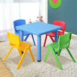 Keezi 5PCS Kids Table and Chairs Set Children Study Desk Furniture Plastic 4 Chairs