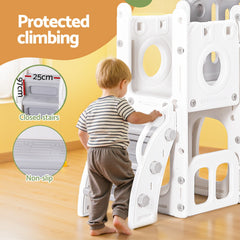 Keezi Kids Slide Swing Set Ball Hoop Rings Football Outdoor Toys