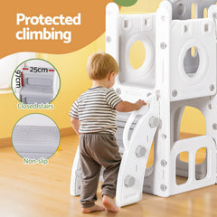 Keezi Kids Slide Swing Set Ball Hoop Rings Football Outdoor Toys