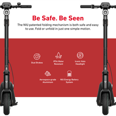 NIU ELECTRIC KICK SCOOTER KQI3 SPORT BLACK (GRADE A - REFURB)