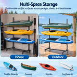 Weisshorn Kayak Storage Rack 3-Tier Canoe SUP Paddleboard Garage 80kg Casters