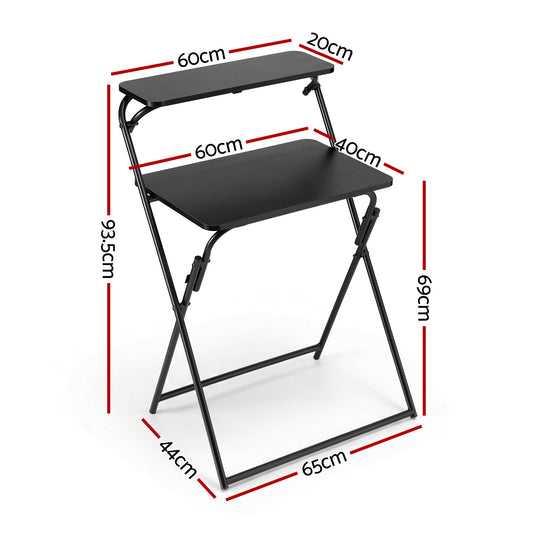 Artiss Laptop Desk Foldable Study Desk Home Office Black