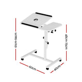 Artiss Laptop Desk Table Fan Cooling White 60CM