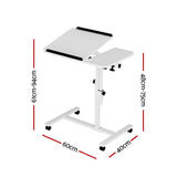 Artiss Laptop Desk Table Fan Cooling White 60CM
