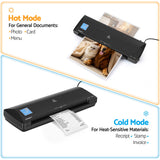 Devanti A3 Laminator Machine, Hot & Cold Thermal Fast Lamination Anti-Jam Laminator for Office School Home Document Photo Card Handmade A3 A4 A5 A6, Black