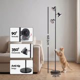 Artiss LED Tree Floor Lamp, 36W Modern Dimmable Standing Lamp with Remote & Touch Control, 4 Color Temperatures, 3 Rotatable LED Light Floor Lamps for Living Room, Bedroom, Office