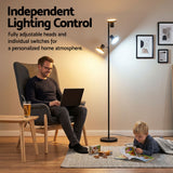 Artiss LED Tree Floor Lamp, 36W Modern Dimmable Standing Lamp with Remote & Touch Control, 4 Color Temperatures, 3 Rotatable LED Light Floor Lamps for Living Room, Bedroom, Office