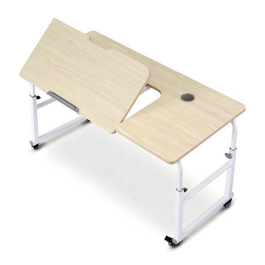 Artiss Mobile Laptop Desk Overbed Table Adjustable Computer Stand Bedside Cart
