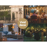 64m Festoon Lights Christmas Fairy String Lights Outdoor Party Garden Decor