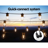 82m Festoon Lights Christmas Fairy String Lights Outdoor Party Garden Decor