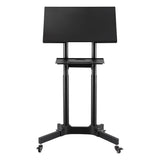 Artiss Mobile Lectern Stand, Adjustable Sit-to-Stand Presentation Podium w/ Wheels Black
