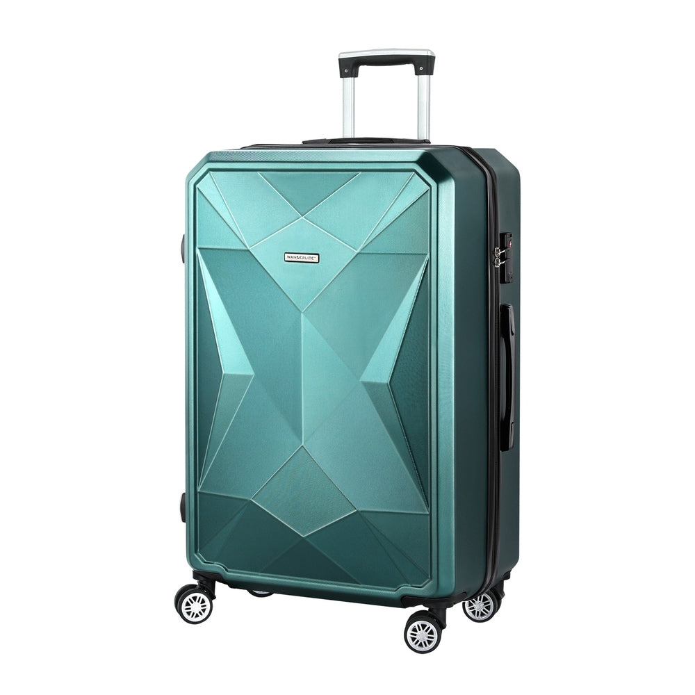 Wanderlite 28-inch Luggage Set with TSA Lockï¿½ABS Hard Shell Travel Suitcase Organiser Luggage Case Atrovirens