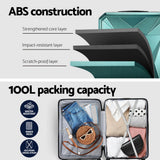 Wanderlite 28-inch Luggage Set with TSA Lockï¿½ABS Hard Shell Travel Suitcase Organiser Luggage Case Atrovirens