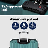Wanderlite 28-inch Luggage Set with TSA Lockï¿½ABS Hard Shell Travel Suitcase Organiser Luggage Case Atrovirens
