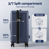 Wanderlite 2-piece hard-shell luggage set 12 inch and 20 inch TSA lock Navy