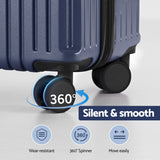 Wanderlite 2-piece hard-shell luggage set 12 inch and 20 inch TSA lock Navy