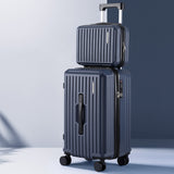 Wanderlite 2-piece hard-shell luggage set 12 inch and 20 inch TSA lock Navy