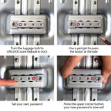Wanderlite 28 Inch Luggage with TSA Lock Stainlessï¿½Steelï¿½Wrappedï¿½Corners Hard Shell Travel Suitcase Luggage Case Silver