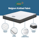 Giselle Single Mattress and Artiss Bed Frame Set White Solid Pine with 16cm Mattress