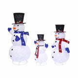 Jingle Jollys Christmas Lights 330 LED Fairy Light 3pcs Snowman Decorations Set