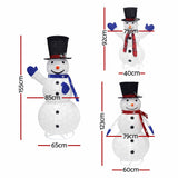 Jingle Jollys Christmas Lights 330 LED Fairy Light 3pcs Snowman Decorations Set