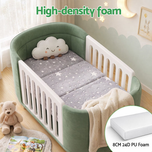 Giselle Bedding Foldable Cot Mattress for Travel Cot, Glow-in-Dark Cover