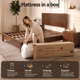 Giselle 25cm King Hybrid Mattress Soft Knitted Fabric Edge Support Gel Foam
