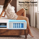 Giselle 25cm Single Hybrid Mattress Soft Knitted Fabric Edge Support Gel Foam