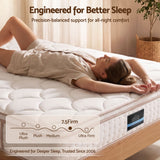 Giselle 30cm Double Spring Mattress Tencel Cover 5-Zone Firm Back Support