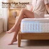 Giselle 30cm Double Spring Mattress Tencel Cover 5-Zone Firm Back Support