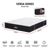 Giselle Queen Reversible Spring Mattress Cashmere Cover Gel Foam Firm 35cm