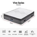 Giselle Bedding King Mattress 37cm 4-in-1 Adjustable Firmness Cooling Gel Memory Foam Dual-Zone Flippable for Couples